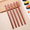 Palillos Chinos de Cabeza Acrílica Secuoya Roja Madera de Ala de Pollo Sándalo Rojo Palillos de Madera para el Hogar Entrega de Comercio Electrónico Sin Pintura ni Cera