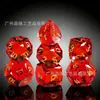 Novo Conjunto de Dados de Tabuleiro Dungeons and Dragons com 7 Peças Cristal K9 Vermelho Dados Multifacetados Rpg Dnd
