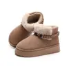 Botas de neve femininas plus size de comércio exterior transfronteiriço 2026 novo modelo moda europeia e americana confortáveis quentes com forro de pelúcia botas de algodão grandes do Nordeste estilosas