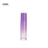 En stock botella rollerball de 10 ml de color nacarado degradado, vidrio engrosado, botella vacía recargable rollerball de perfume portátil cosmético
