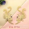 Pegatinas de tela con lentejuelas de Fénix étnico pastoral Apliques de bordado Hanfu Accesorios para actuación en escenario Pieza de bordado para reparación de disfraces antiguos DIY