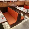 Sofá de Cabina de Pared Mesa de Café para Cafetería Mesa y Sillas Restaurante Tienda de Té con Leche Café Restaurante Occidental Comedor Informal Combinación de Mesa y Sillas de Bar