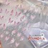 Nueva pegatina de mariposa azul hielo con relieve tridimensional para uñas, diseño de mariposa azul hielo pintada a mano con líquido claro.