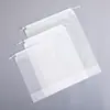 Bolsa Transparente con Cordón Mate Lisa Plástico Transparente Viaje Ropa Sucia Portátil Cuerda de Tirar Bolsa de Almacenamiento Bolsa Transfronteriza