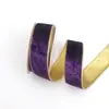 Cinta de Terciopelo Phnom Penh Cinta para Envoltura de Regalo Navideño Cinta de Alambre con Borde Cableado Tela de Franela Adorno Navideño Accesorios de Moño Lote