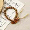 Pulsera Nueva de Sándalo Otoño e Invierno con un Toque de Lujo, Diseño de Loto, Joyería Versátil Estilo Chino Nuevo, Accesorio de Pulsera de Perlas Estilo Chino Tradicional