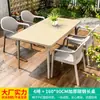 Conjunto de Mesa e Cadeiras de Rattan Mojia Cinco Peças Combinação Cadeira de Lazer para Terraço Varanda Externa Estrutura de Ferro Mesa e Cadeiras de Pátio