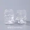 Acessórios de Cristal Branco Piezoelétrico com Laço e Coração Gravados, Contas Espaçadoras Exclusivas de Luxo Leve Versáteis, Acessórios para Joias DIY