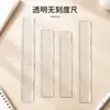 Régua Reta Sem Marcações para Alunos do Ensino Fundamental Acrílico em Branco Desenho 15cm 20cm Placa de Luz Transparente Régua Ondulada Pode Imprimir Logo
