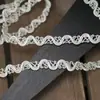 Cinta Decorativa de Tela de 1 cm de Ancho para Ropa de Muñecas, Cinta de Poliéster Tejida con Hilo Metálico, Encaje para Ropa y Cheongsams