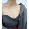 Aliexpress Latón Dorado Grueso Cadena Hueso de Serpiente Collar Largo Multicapa Cadena de Suéter Joyería para Mujeres con un Toque de Alta Gama
