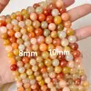 Jade de Seda Dorada Natural de Xinjiang Cuentas Sueltas para Pulsera DIY Cuentas Accesorios Cuentas de Jade Amarillo Joyería Cuentas Redondas Venta al Por Mayor Artículo Caliente de Verano