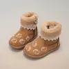 Botas de Nieve de Terciopelo para Niños 2025 Invierno Nuevo Estilo Botines Cortos de Terciopelo para Niñas Botas de Algodón Cálidas Casuales de Suela Suave para Bebés