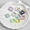 Dingyi Transparente Multifacetado Trevo de Quatro Folhas Lua Fria Contas Acrílico Galvanizado Soltas Contas para Joias DIY Corrente de Celular Material