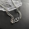 Collar de Cadena Cubana de Acero de Titanio que No se Desvanece para Mujer Collar de Marca de Moda para Mujer Cadena de Clavícula Hip-Hop Elegante para la Calle Tendencia de Cadena de Clavícula Europea y Americana