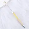 Nova Caneta Esferográfica com Contas de Strass de Cristal DIY, Caneta Esferográfica Fofa com Contas Giratórias Multicores, Desconto para Grandes Quantidades