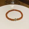 Nuevo estilo antiguo chino pulsera de cuentas de jade Hetian rojo sur para mujer pulsera exquisita de nicho de lujo ligero año del Dragón año de nacimiento