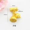 Oro arena francés antiguo dos generaciones capullo de flor de loto lirio orquídea colgante pulsera accesorios pulsera oro arena accesorios diy mayoreo