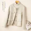 Abrigo de lana petite Otoño/Invierno 2026, abrigo de lana doble cara estilo Chanel, abrigo corto, abrigo doble cara de cachemira para mujer