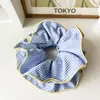 Diadema de Pelo de Cuatro Capas con Volantes a Cuadros Contrastantes Estilo Ballet Transfronterizo Diadema de Bola Romántica Nostálgica Retro