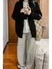 Pantalones de Maternidad Primavera y Otoño Ropa Exterior 2026 Estilo Nuevo Embarazo Rayados de Pierna Ancha Pantalones de Otoño Rectos No Constrictivos Pantalones Largos