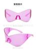 Nuevas gafas de sol de ojo de gato para mujer, de moda europea y americana, combinables con todo, montura grande, gafas de una pieza coloridas para hombres y mujeres.