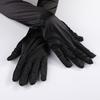 Luvas de Cetim Elástico Cetim Cosplay Femininas Halloween Luvas de Jantar Sexy Performance Luvas de Casamento Veludo
