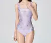 Nuevo Traje de Baño de Una Pieza Estampado de Carreras de Gama Alta para Mujer 2026, Adecuado para Piscina, Entrenamiento Profesional y Aguas Termales