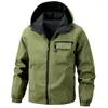 Chaqueta Nueva para Hombre 2026 con Capucha, Diseño Simple Resistente al Agua, Abrigo Juvenil de Moda para Comercio Exterior Transfronterizo
