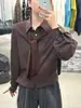 Camisa a cuadros de manga larga con diseño versátil y moderno, estilo coreano para reducir la edad, para mujer, novedad de principios de otoño 2026