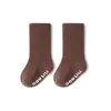 Calcetines de Piso para Niños de Primavera y Verano con Puntos Antideslizantes, Calcetines de Bebé de Caña Media, Calcetines Lisos Sin Costuras de Borde Holgado para Bebés