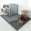 Tapete de Silicona Personalizado para Máquina de Café Bandeja Dividida Personalizada Dos en Uno Tapete Protector Tapete de Secado de Cocina Bandeja Pequeña Aislada