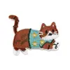 Patche de Bordado Autoadesivo de Gatinho Desenho Animado Fofo e Divertido para DIY em Copo de Água, Acessórios de Roupa, Mala, Tecido para Bordado