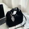 Nova bolsa feminina de outono e inverno, bolsa para marmita, bolsa transversal de pelúcia tipo lã, bolsa de almoço para ombro, LOGO