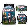 Mochila Escolar Estudiante Roblox Transfronteriza Estilo Coreano para Estudiantes de Primaria y Secundaria Mochila de Moda Trendy Estilo Ins Juego de Tres Piezas