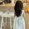 Nova Bolsa Infantil Meninas Moda Pérola Mini Redonda Bolsa Panqueca Porta-Moedas Lazer ao Ar Livre Tendência Bolsa Transversal