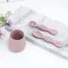 Ins Set de Vajilla Suplemento Alimenticio para Bebés Suministros para Bebés Cuchara de Silicona Pegajosa Niños Comida Grado Alimenticio Taza de Silicona Cuchara Pegajosa