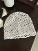 Gorro de Lentejuelas Estilo Coreano para Mujer, Moda Tejido Hueco Sombrero para la Cabeza, Sombrero Delgado Transpirable de Primavera y Verano que Hace que la Cara Parezca Más Pequeña