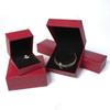 Caja de Joyería de Gama Alta con Patrón de Rejilla, Caja de Empaque para Joyería Dorada, Caja para Anillos Lista para Enviar al por Mayor, Caja para Collares, Personalizable