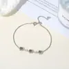 Pulseira Lingshang Verão Nova Exquisita Versátil Fresca Zircônia Personalizada Luxo Leve Joias de Alto Padrão Presente para Namorada