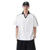 Camiseta de Manga Corta Transfronteriza de Marca de Moda Estilo Americano Nueva de Verano para Hombre, Ajuste Holgado Moderno, Camiseta Casual de Media Manga para Estudiante