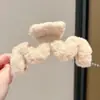 Clip de tiburón de felpa con borlas y lazo para Otoño e Invierno, Accesorio grande para el cabello, Pinza para agarrar la parte posterior de la cabeza, Tarjeta para el cabello femenina, Tocado