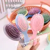 Peine de Air Bag Lindo para Niños Pintura de Goma Rosa Peine con Cojín de Aire Conveniente Peine de Masaje Capilar con Patrón DIY Venta al por Mayor para Mujeres