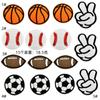 Cartoon Esportes Beisebol Esportes Basquete Adesivo de Tecido Bordado Novo Atacado Estilo Adesivo Termofusível Bordado por Computador Adesivo para Passar