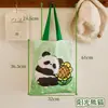 Bolsa de Lona Fofa de Panda Estudante Desenho Animado Grande Capacidade Bolsa Tup Bolsa de Ombro Grande Bolsa para Documentos Bolsa Tote