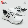 Sapatos de golfe masculinos de cano baixo sola plana botão giratório respirável antiderrapante treinamento lazer antiderrapante lateral tênis impermeáveis