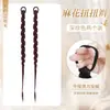 Tranças Postiças para Mulheres, Tranças Enroladas Realistas Estilo Chinês Novo, Rabo de Cavalo Lateral, Tranças Longas Naturalmente Volumosas, Acessórios de Cabelo, Peruca de Rabo de Cavalo