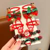 Acessórios para cabelo de Natal para crianças, grampo de cabelo fofo para meninas, corda de cabeça de Papai Noel, tendão de borracha, grampo de desenho animado para meninas