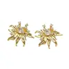 Set de Aretes Retro de Copo de Nieve de Alta Gama para Mujer Lujo Ligero Sensación de Alta Gama Corazón Joyería para Orejas Geométrica Moda Versátil Pendientes Estilo Nuevo