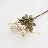 Buquê de Pequenas Rosas Artificiais Vintage de Múltiplas Cabeças para Outono, Arranjo de Rosas Selvagens, Flores Decorativas para Pousada, Arranjo Floral, Flores Artificiais Cênicas